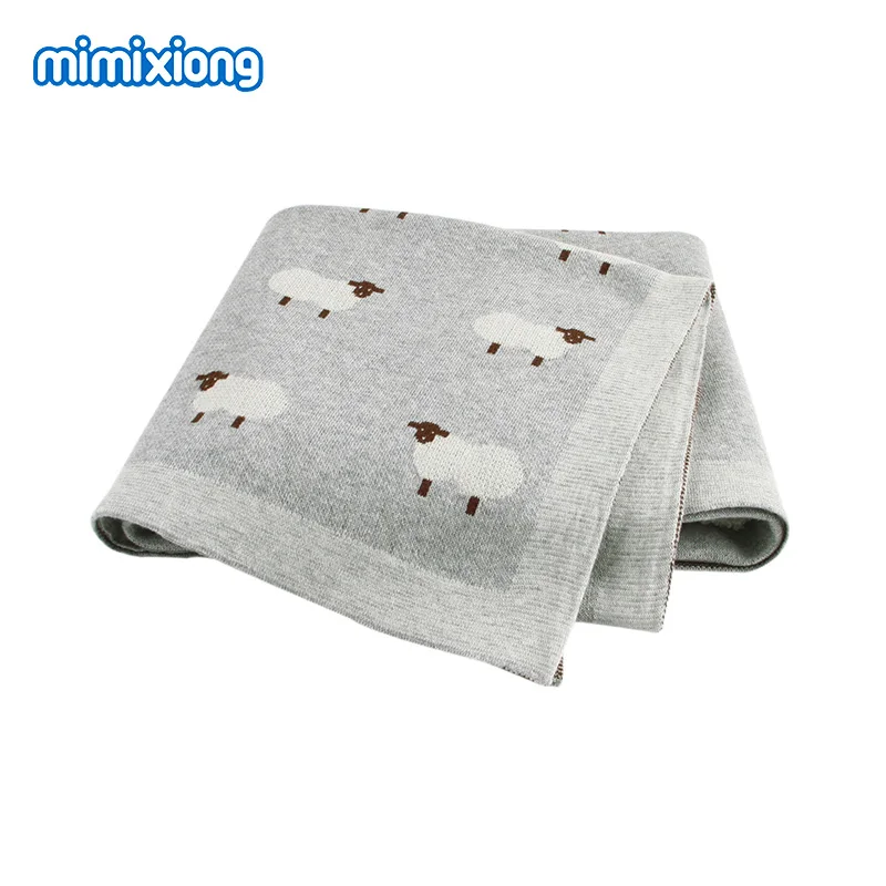 Couverture bébé tricotée alpaga douce hypoallergénique 100x80cm motif
