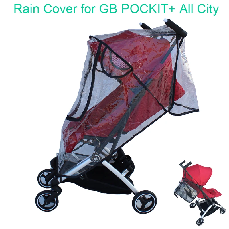 Housse de pluie pour poussette GB Pockit et Cybex Libelle imperméable antipoussière coupevent PVC transparent 