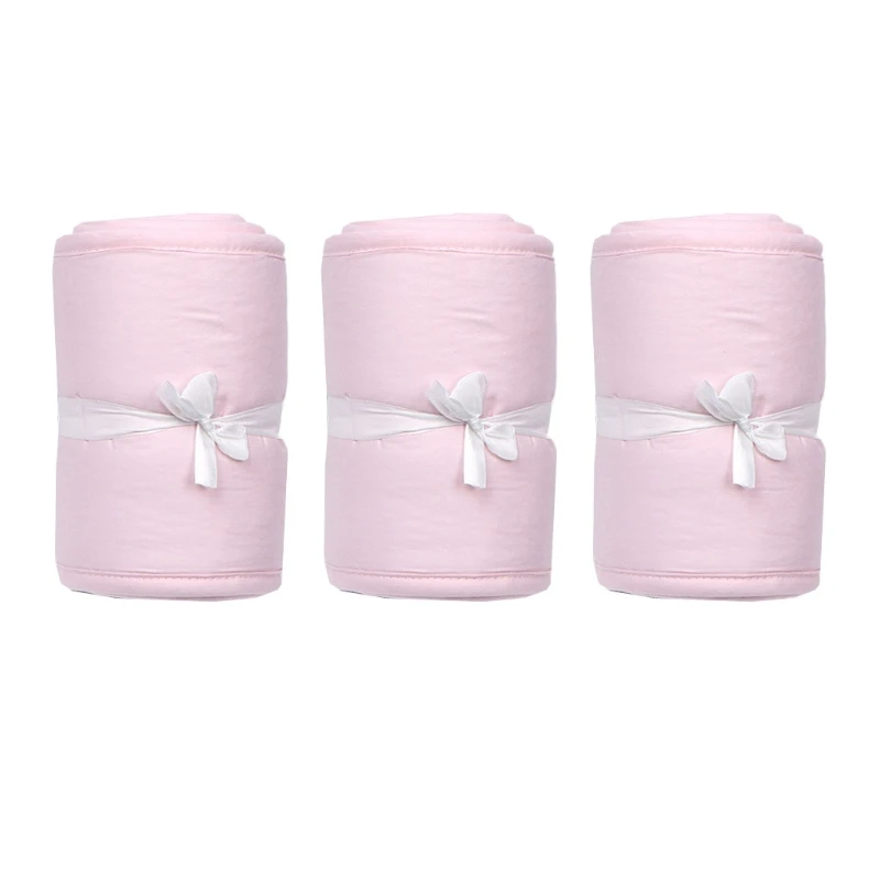 Couverture de berceau pour nouveauné 3 pièces protecteur respirant rose