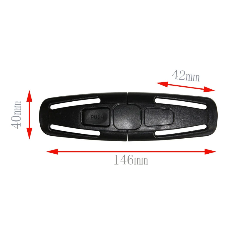 Boucle de harnais de sécurité noire pour bébé clip de poitrine accessoire voiture durable facile à utiliser