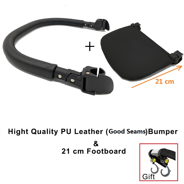Accessoires poussette bébé Parechocs cuir PU Reposepieds plastique