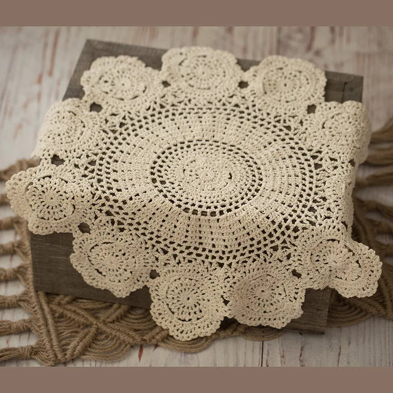 Nappe en crochet bébé Photographie Accessoire Studio Tapis Décoratif