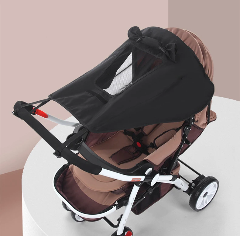 Couverture de poussette UV protégeant du soleil moustiquaire tente de pluie accessoire multifonctionnel