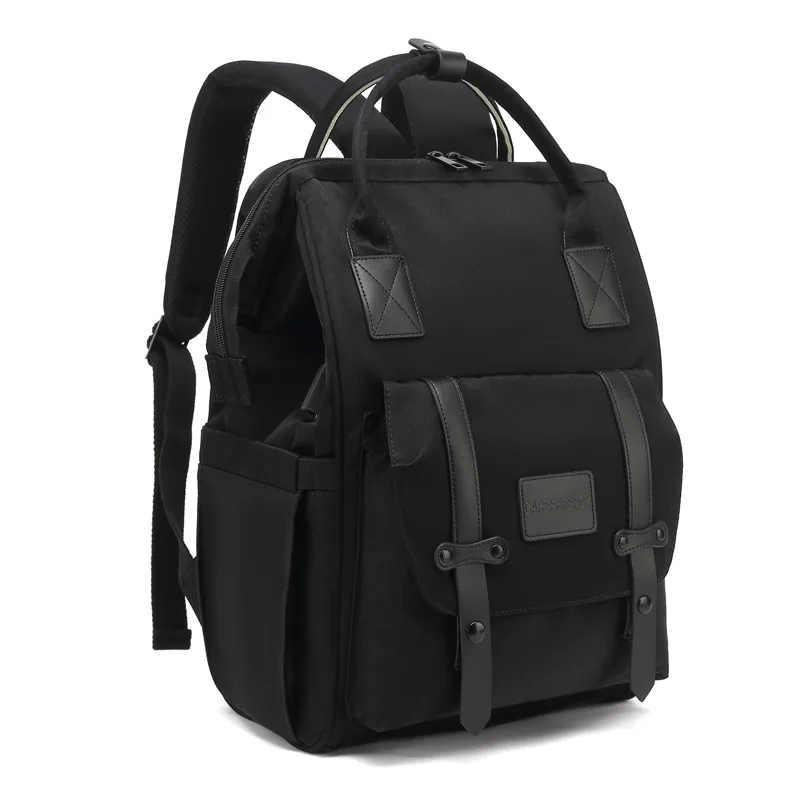 Sac à couches bébé noir sac dos maman grande capacité étanche pour