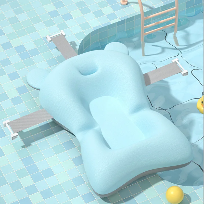 Coussin de bain flottant bébé fauteuil de bain réglable hamac de bain pour nouveauné filet de sécurité support