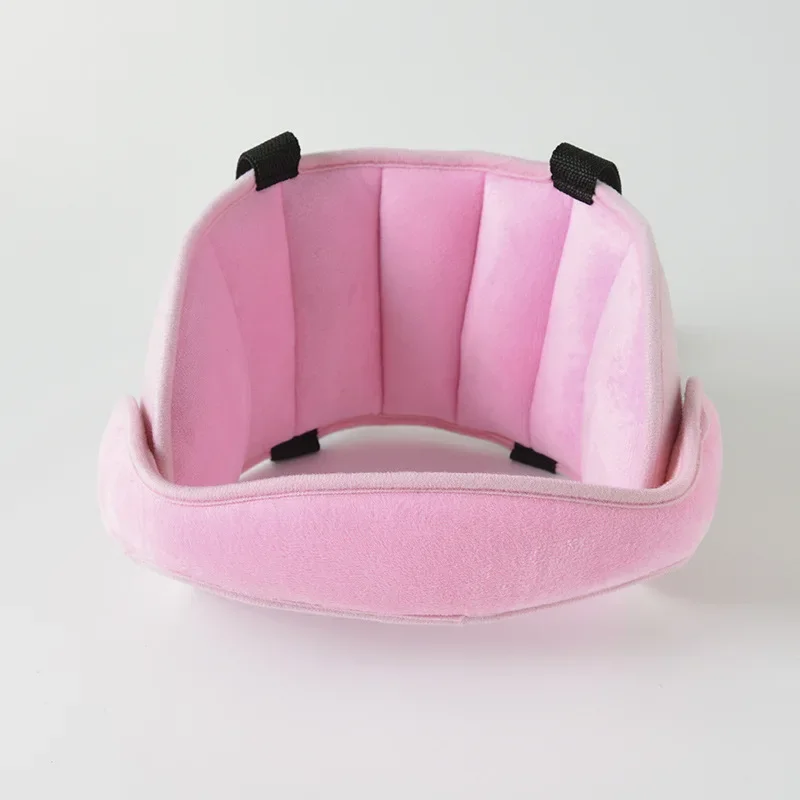 Appuitête ergonomique pour bébé coussin de soutien cervical texture douce rose pastel portable confort voyage 