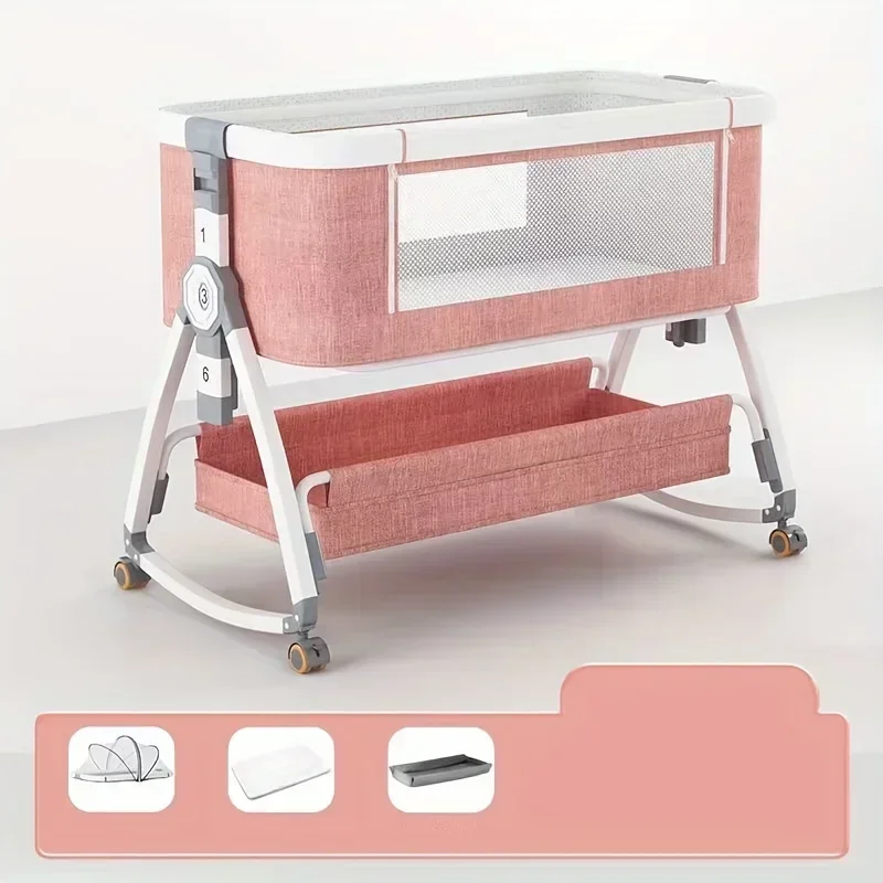 Berceau bébé multifonctionnel ajustable hauteur lit portable design