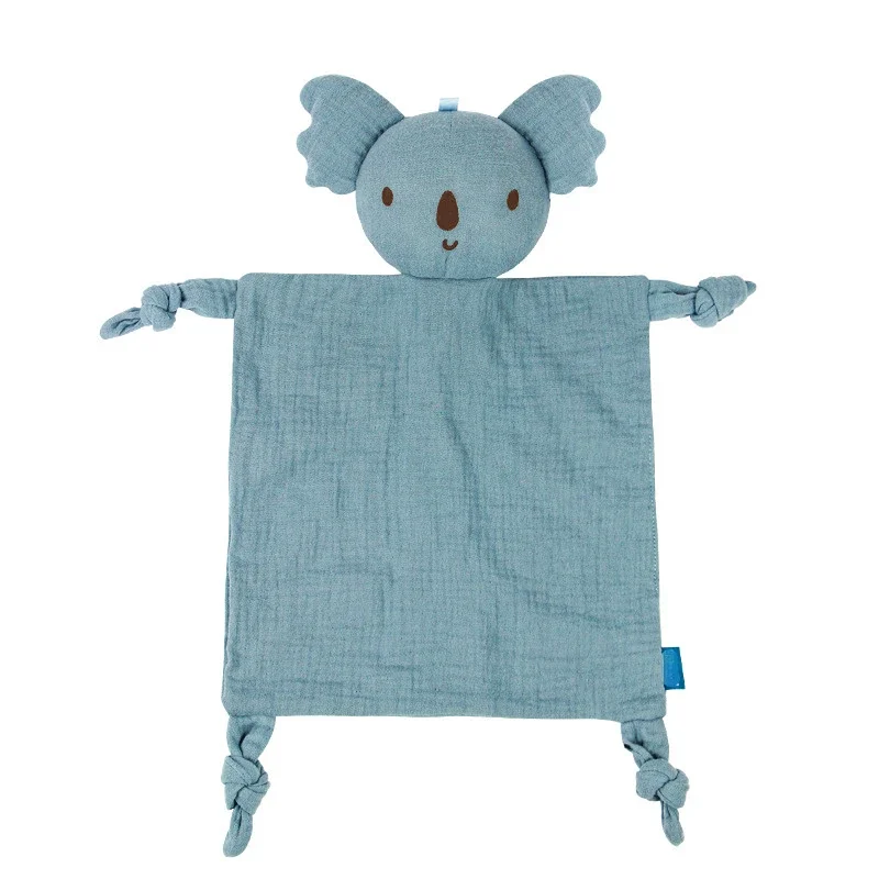 Doudou peluche koala bleu doux apaisant bébé jouet confort sécurité sommeil poupée enfants accessoire