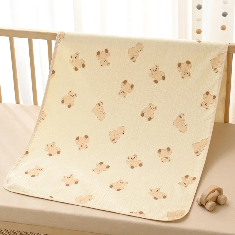 Couverture de protection pour bébé douillette hypoallergénique texture gaufrée design ours idéale pour lit et