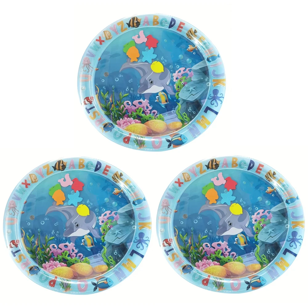 Tapis de jeu d'eau rond en PVC pour bébé grande surface sécuritaire 3