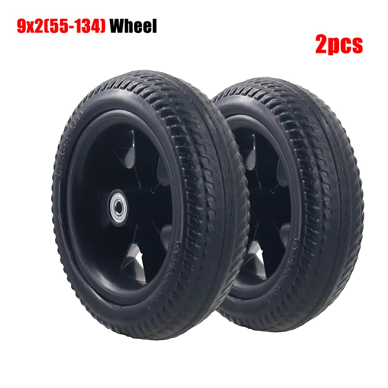 Roues pour tricycle enfants 9x2 cm 2 pièces noires haute qualité facile
