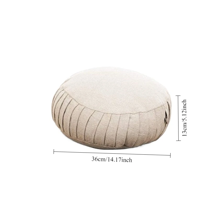 Coussin de Yoga en Coton Doux pour Bébé Confort et Sécurité Accessoire Pratique Design Simple beige