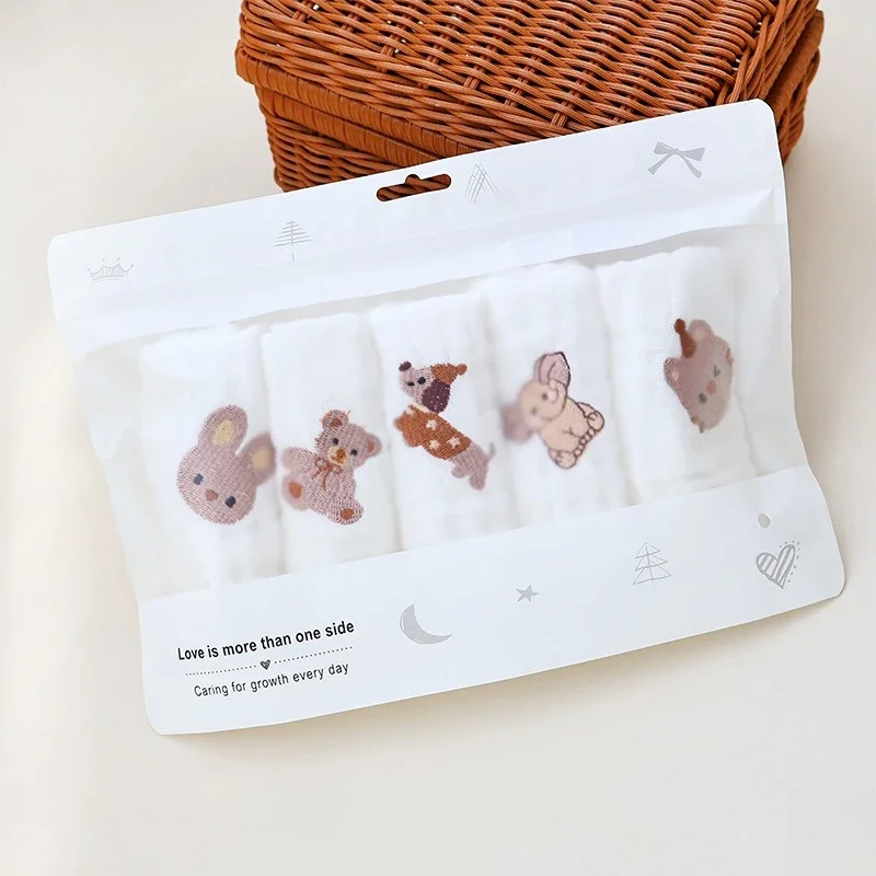 Ensemble de serviettes en coton pour bébé 5 pièces doux et absorbant serviettes de bain et visage accessoires