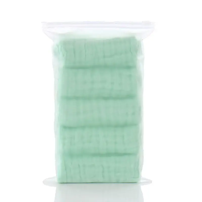 Serviette de visage carrée en mousseline de coton pour bébé bavoirs en gaze doux lingette pour bébé 30x30cm 5 