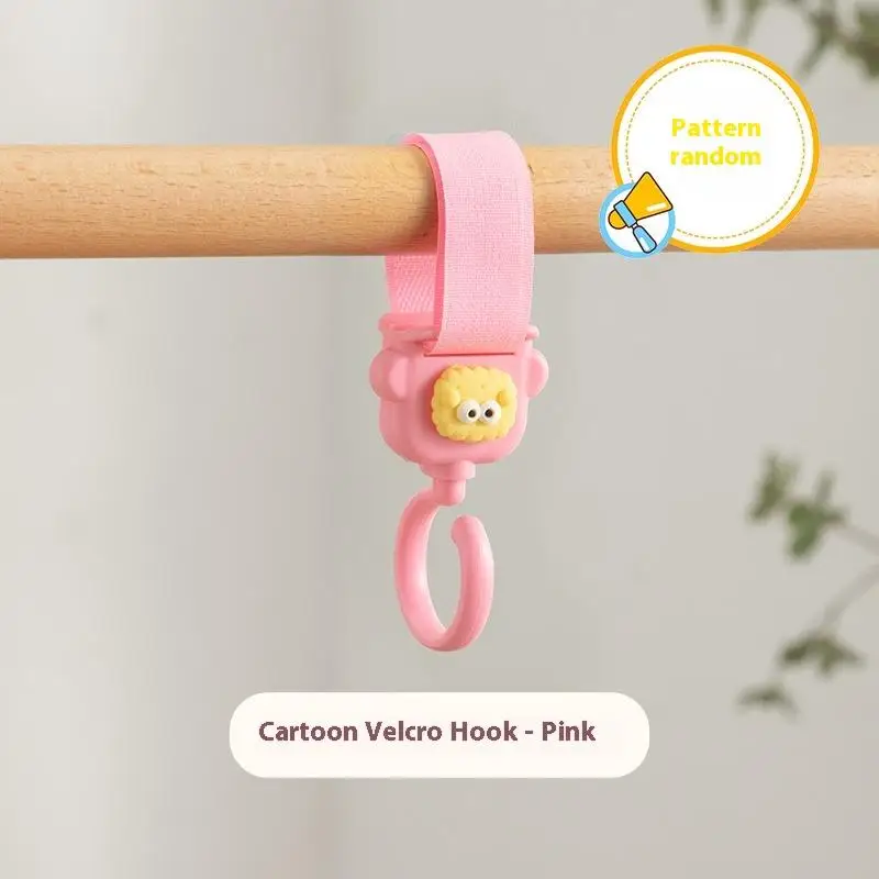 Accessoire poussette pour enfant crochet velcro Cartoon Lion rangement