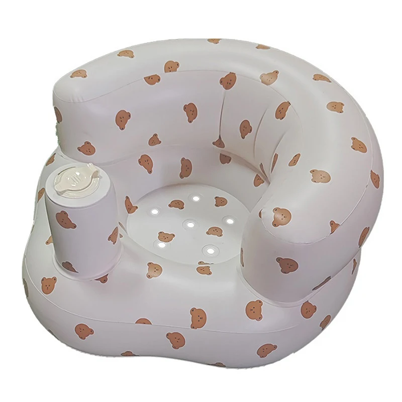 Siège gonflable bébé tabouret de bain portable chaise enfant PVC drainage support boisson usage intérieur exté