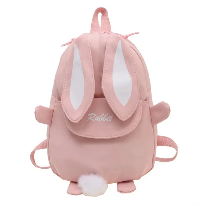 Sac à dos enfant lapin mignon rose polyester ajustable école sortie