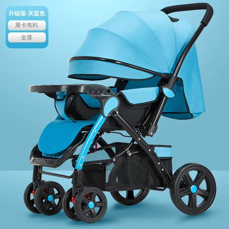 Poussette bébé légère pliable siège inclinable parasol haute visibilité 4 roues portage facile 03 ans confort 