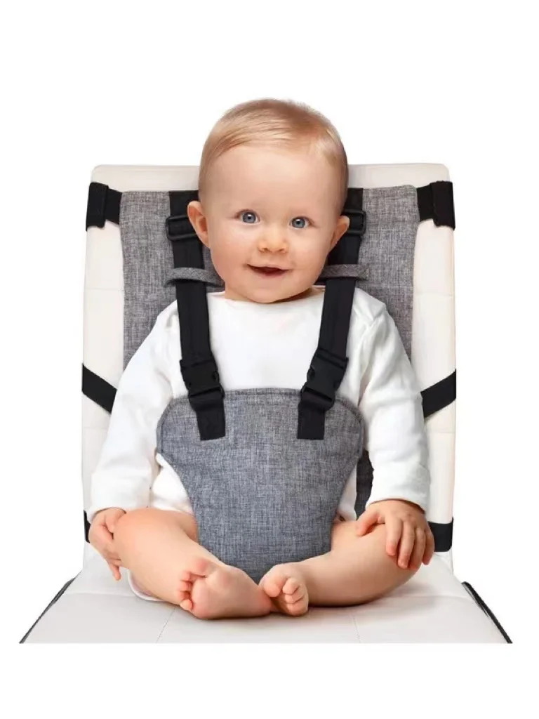 Chaise enfant avec ceinture de sécurité antidérapante pour salle à manger protection bébé réglable en hauteur 
