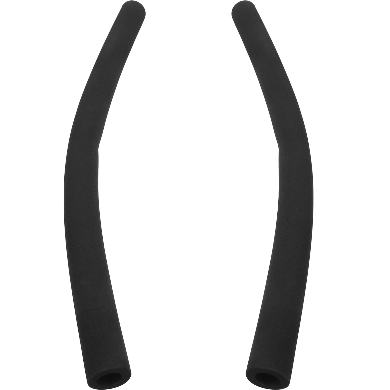 Poignées antidérapantes en caoutchouc 2 pièces noires ergonomiques