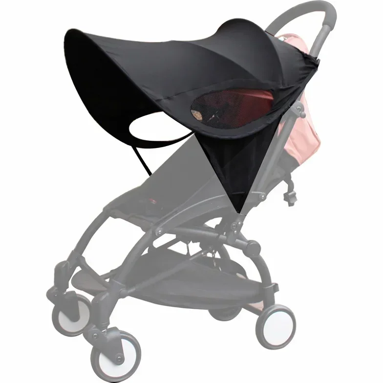 Paresoleil poussette universel noir en tissu maille ventilation protection UV bébé外出 soleil accessoire