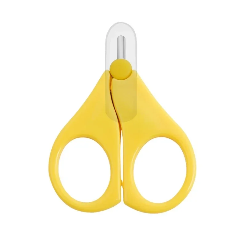 Ciseaux pour bébé coupeongles sécurité jaune manucure soin ongles nouveauné 036 mois outil bébé qualité premiu