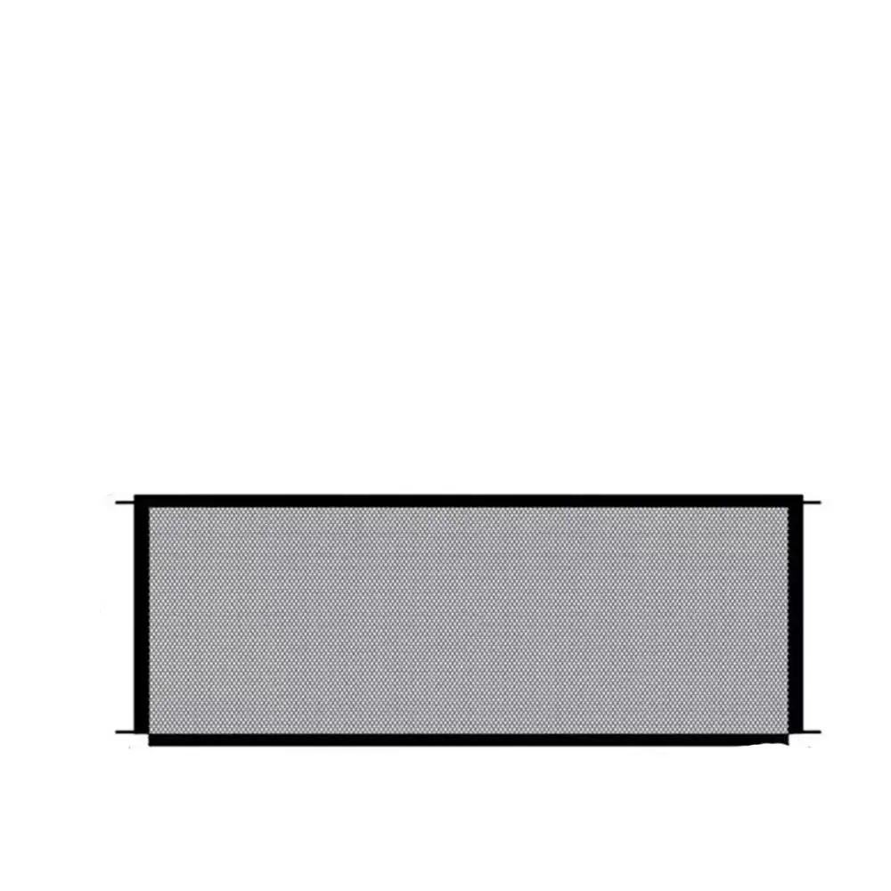 Clôture de protection bébé barrière porte sûre maille acier inoxydable portable pliable noir sécurité enfant a