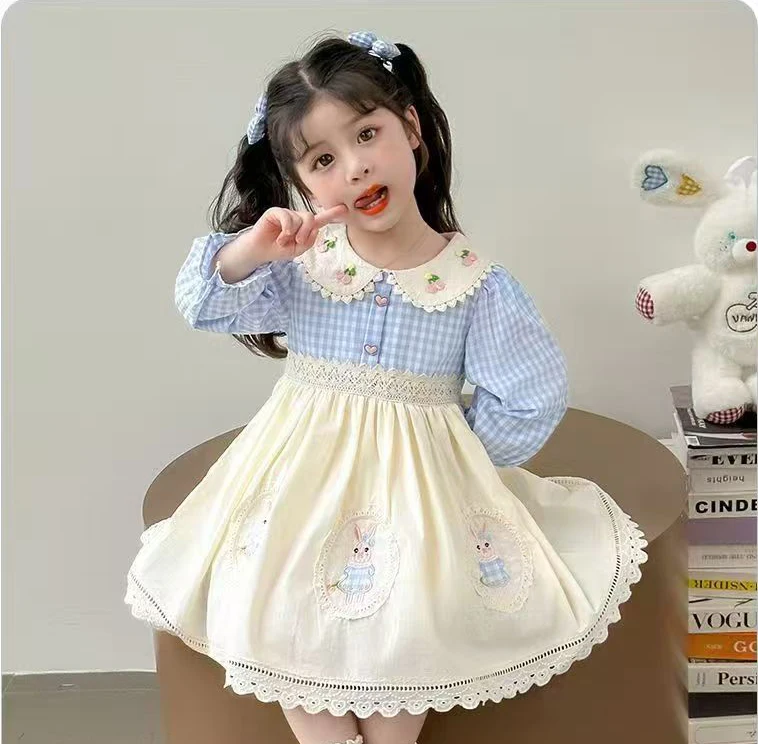 Robe princesse en coton pour fille été printemps automne anniversaire