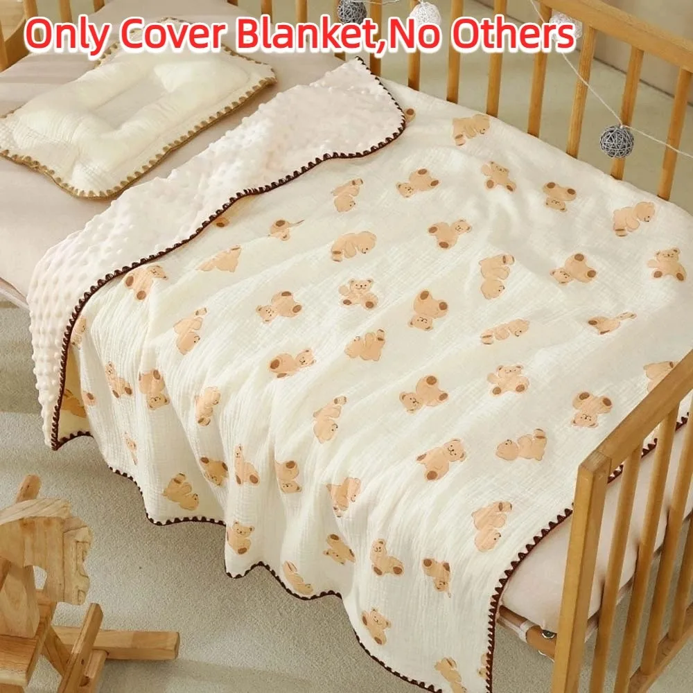 Couverture en forme de haricot pour bébé tissu doux motifs ours douillet confortable Usage divers bébé bienéqu