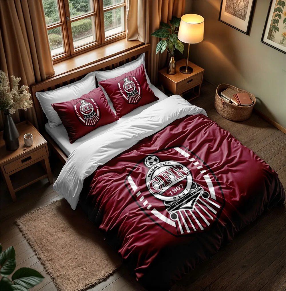 Couette et taies d'oreiller enfants style sport design CFR 1907 logo football litsimple chambre enfant déco mo
