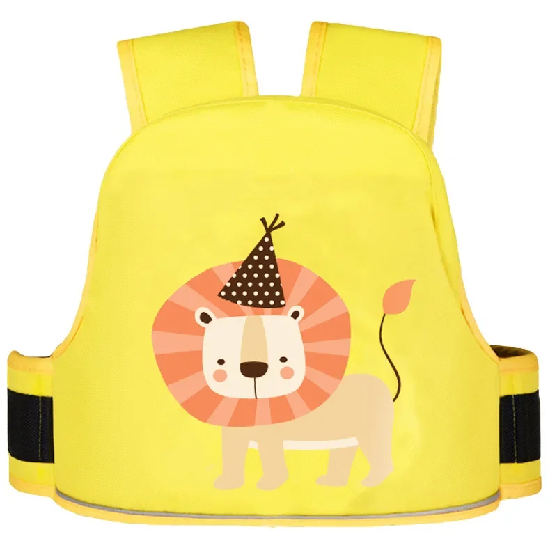 Harnais de sécurité pour enfant extérieure promenades 设计 lion jaune ajustable confortable sécurisé 1 à 12 ans