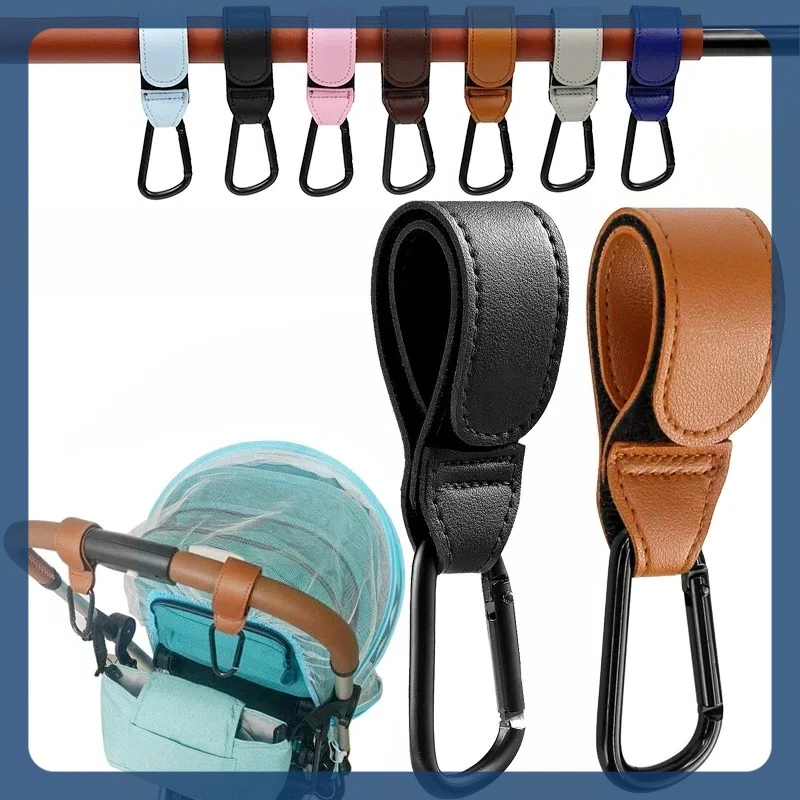 Crochets de poussette en cuir PU réglables 2 pièces accessoires de