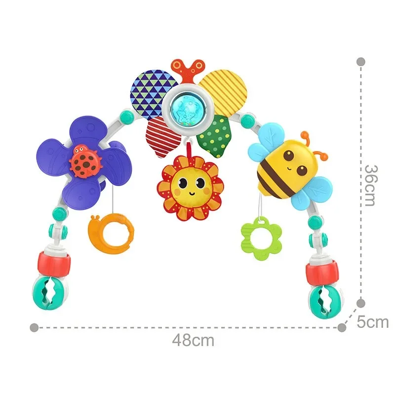 Mobile éducatif bébé 刺激 sensoriel jouet de motricité fine développement visuel et auditif accessoire poussette