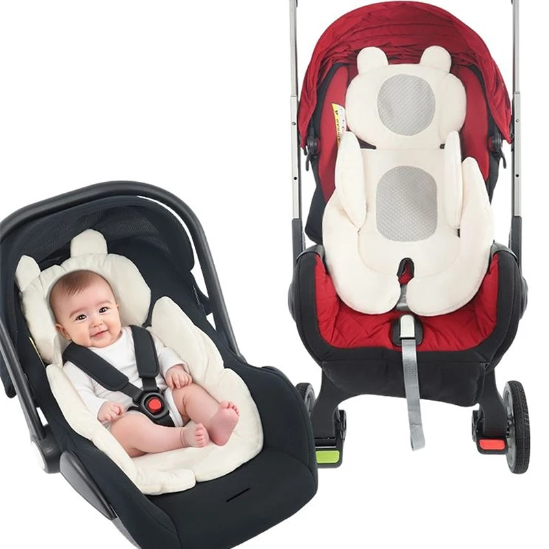 Coussin de siège de poussette bébé sécurité double face épais chaud universel panier à main tapis accessoires 