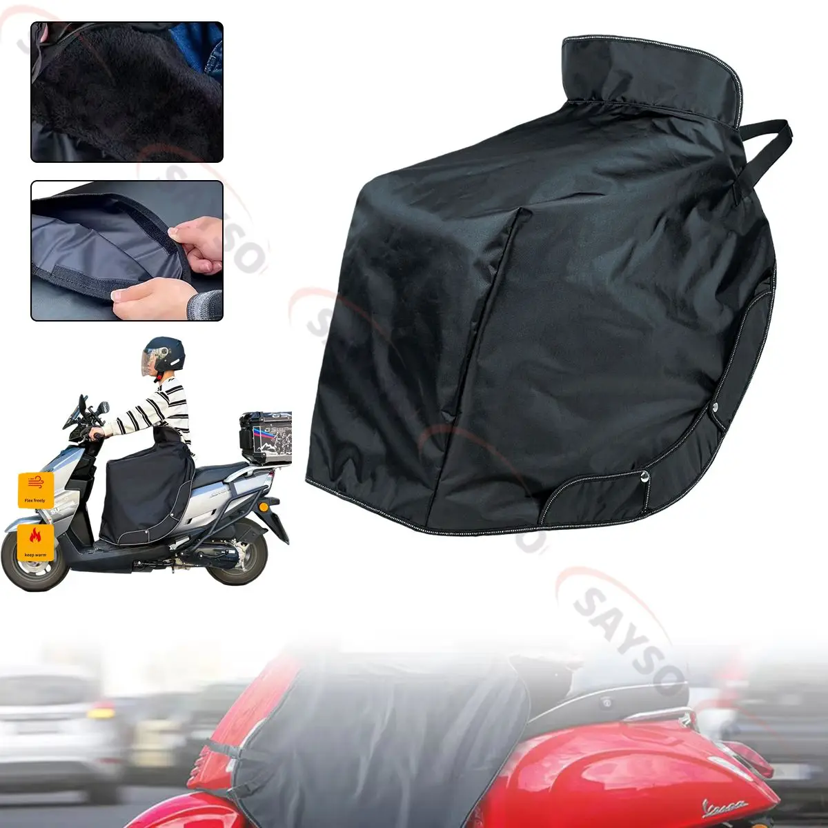 Couvre-jambes imperméables pour moto et scooter, protection contre la
