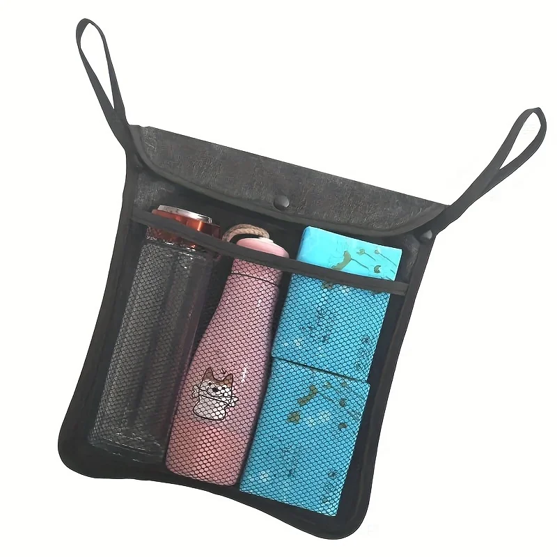 Sac de rangement portable pour poussette pliante double maille léger facile à organiser accessoires de voyage