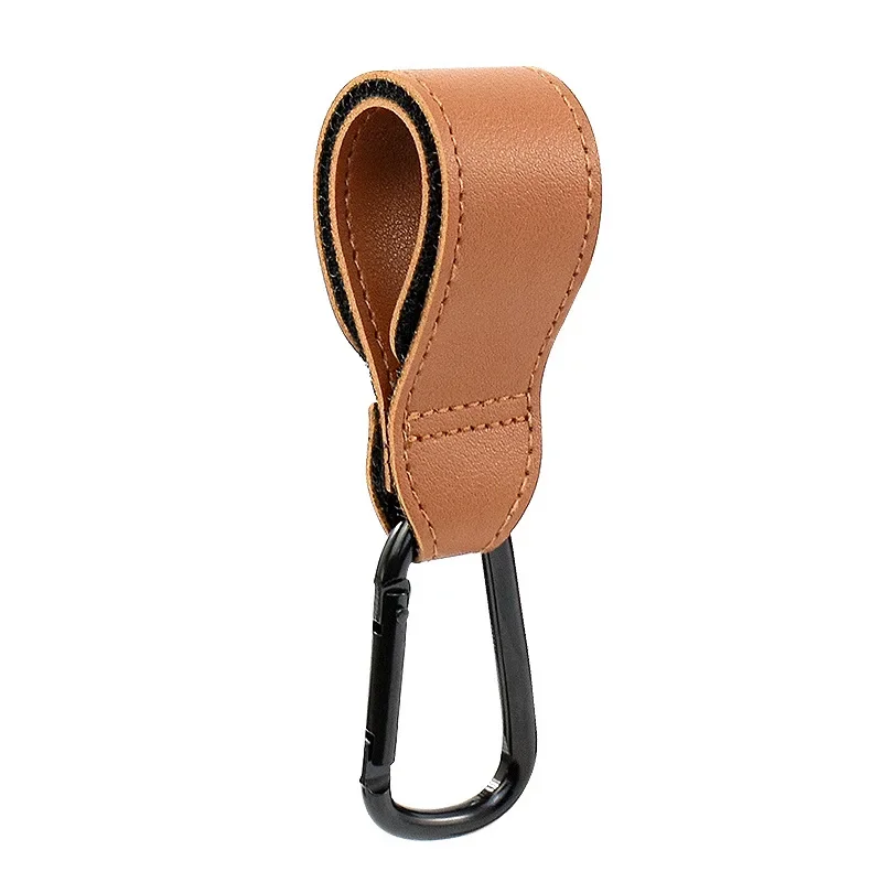 Porteclés clip cuir mousqueton métal universel élégant pour sacs à