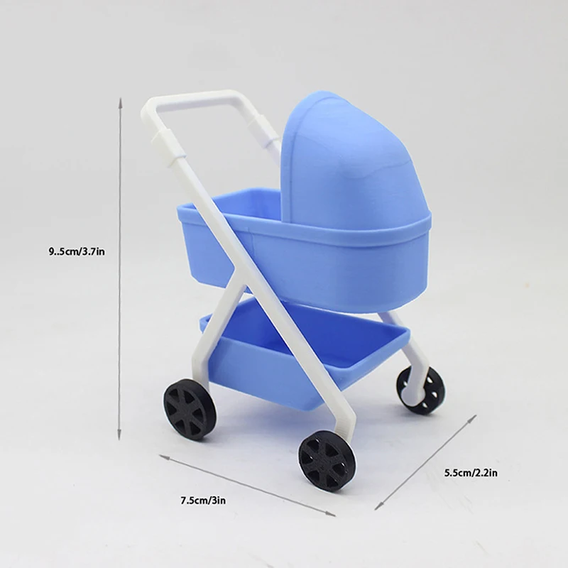 Poussette miniature bébé jouet 1/12 scale accessoire poupée simulation