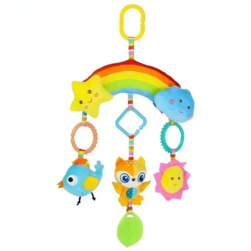 Jouet d'éveil bébé mobile arcenciel accessoires poussette jouet suspendu berceau jouets sensoriels voyage bébé