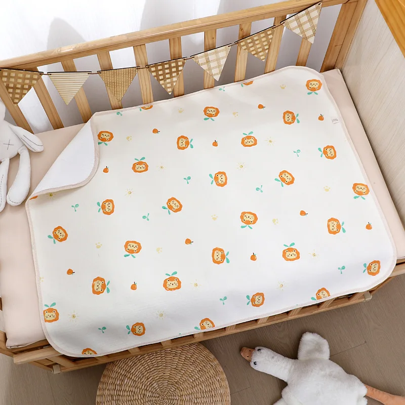 Tapis d'urine pour bébé 70x90cm respirant imperméable lavable mignon