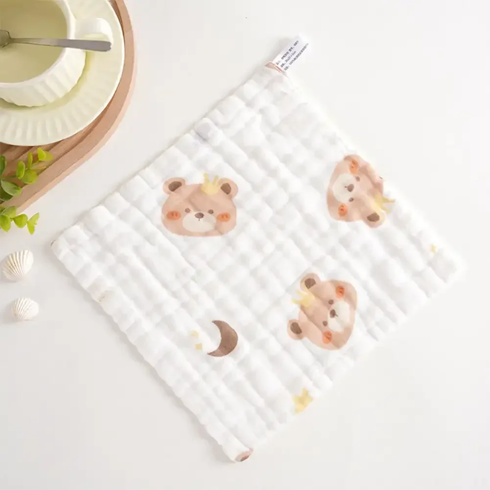 Serviettes absorbantes en mousseline de gaze pour bébé en coton doux 10 pièces idéales pour les repas le bain 