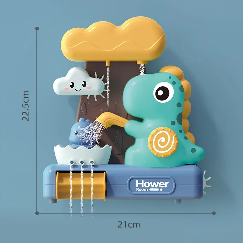 Jouet de bain interactif pour bébé dinosaure en plastique ABS jeu aquatique éducatif idéal pour les enfants de
