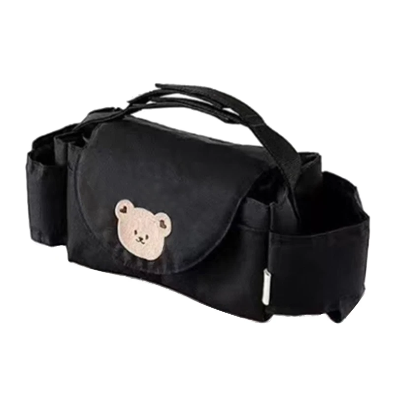 Sac de poussette portatif sacoche rangement extérieur étanche illustré