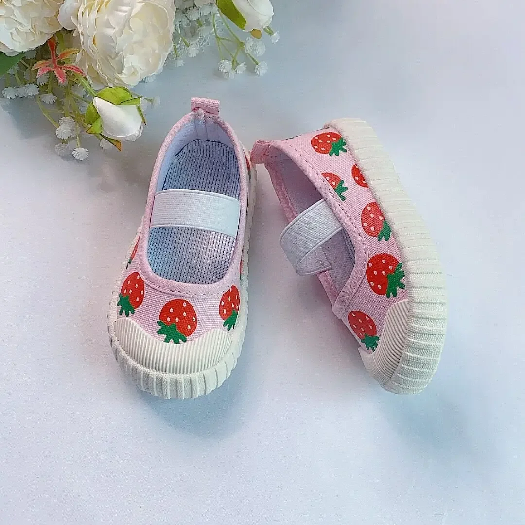 Bébé fille printemps automne nouveaux enfants toile chaussures enfants