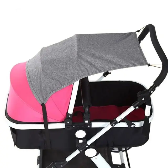 Paresoleil universel pour poussette bébé protection UV housse imperméable résistant aux intempéries style gris