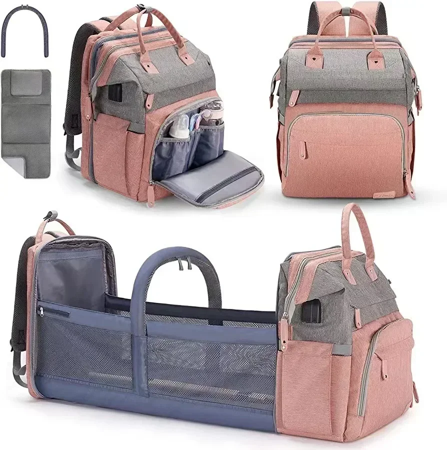 Sac à langer multifonctionnel pour poussette et dos nouveauné maternité