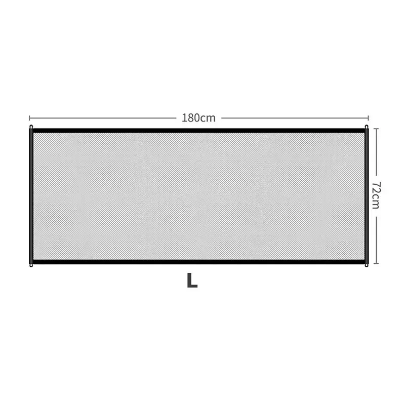 Barrière de sécurité pour bébé en maille translucide 180x72cm intérieur/extérieur sans perçage protection pour