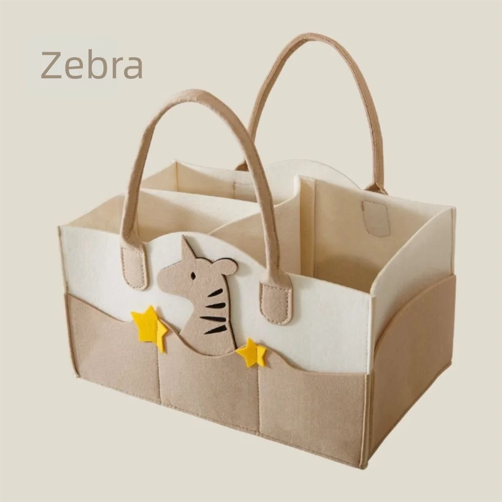 Organisateur bébé en feutre Zebra sac rangement portable design