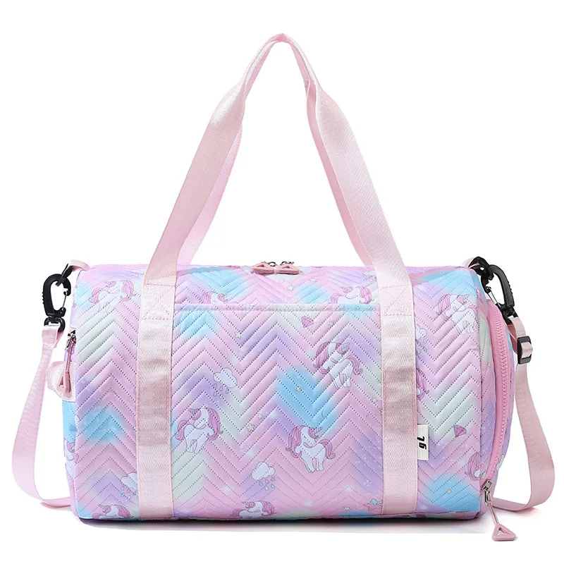 Sac à langer imperméable multifonctionnel bébé sac à dos sport yoga design licorne pastel rose clair