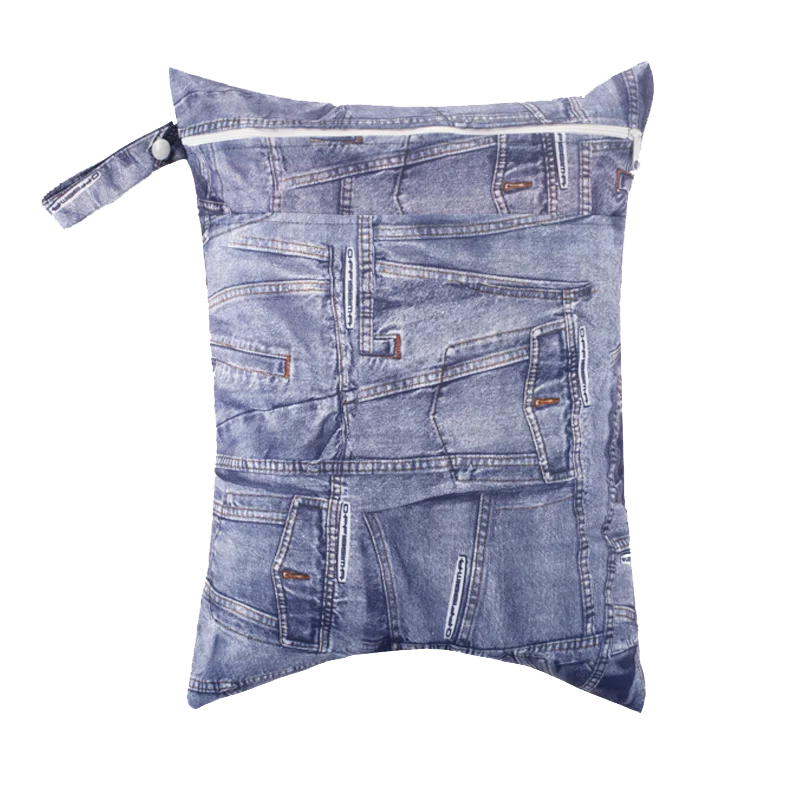 BIAI Sacs Étanches Denim pour Poussette Sac de Rangement Waterproof